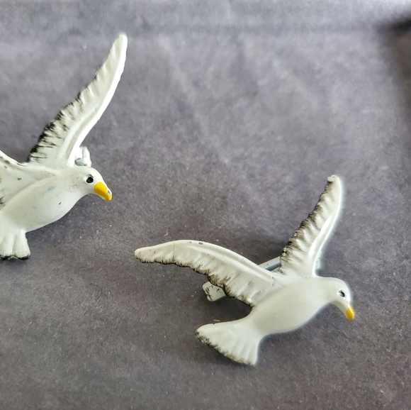 Unique And Rare Vintage Brooch Two Birds ~ Vintage Jewellery - Picture 7 of 12